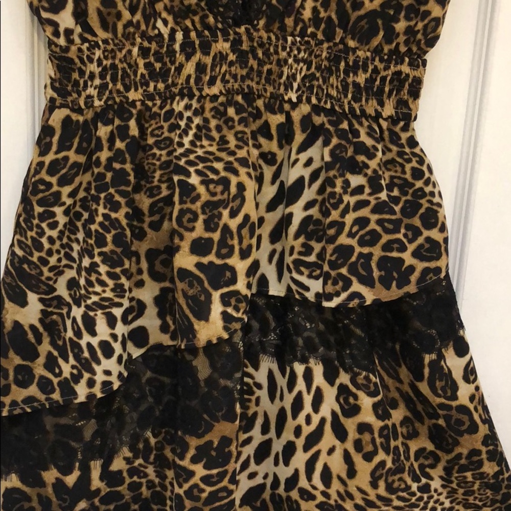 GIRLY & FLIRTY LEOPARD V PLUNGE DRESS - Picture 6 of 8